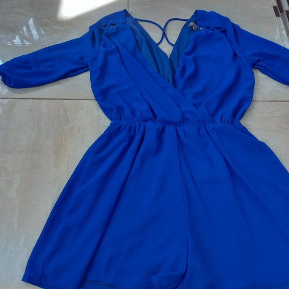 Rags to wishes blue romper size medium - Picture 8 of 8